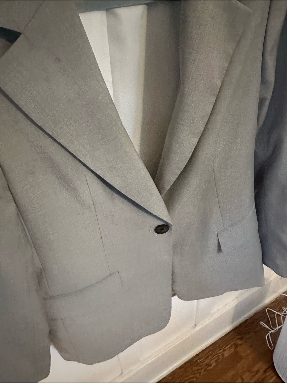 H&M Light Gray Tailored Single-Button Blazer - Picture 2 of 5